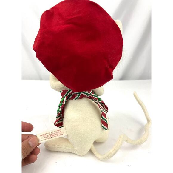 VTG Peppermint Mouse Chef AnnaLee Mobilitee Plush Doll 2005 Holiday Christmas - Picture 14 of 14